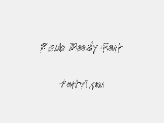 Pauls Bloody Font