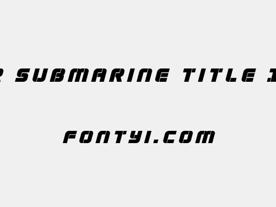 Super Submarine Title Italic