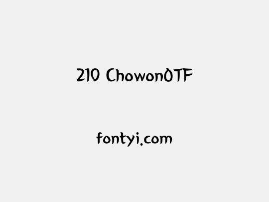 210 ChowonOTF