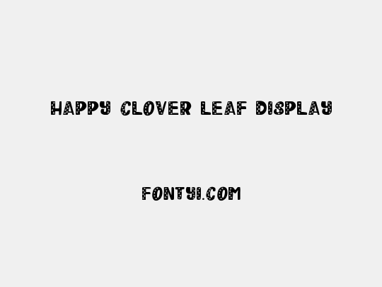 Happy Clover Leaf Display