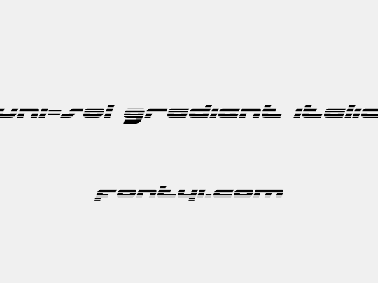 uni-sol gradient italic