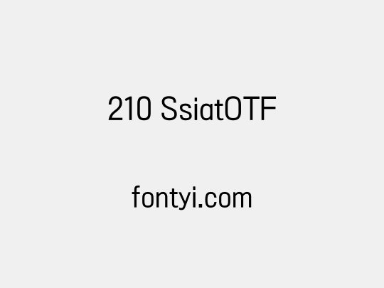 210 SsiatOTF