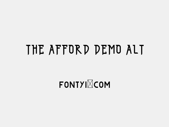 THE AFFORD DEMO ALT