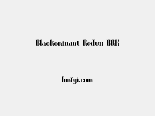 Blackoninaut Redux BRK