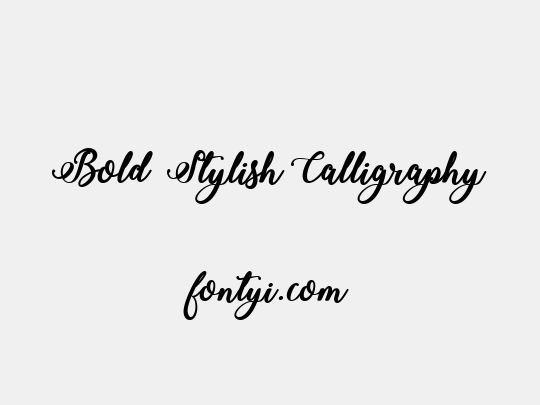 Bold  Stylish Calligraphy