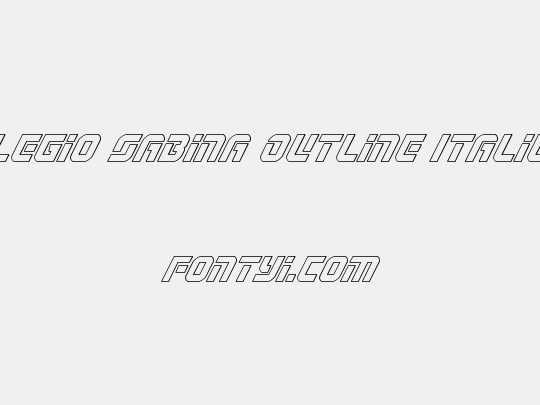 Legio Sabina Outline Italic