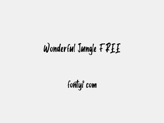 Wonderful Jungle FREE