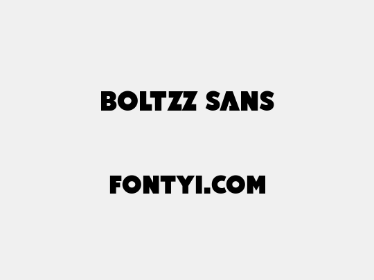 BOLTZZ Sans