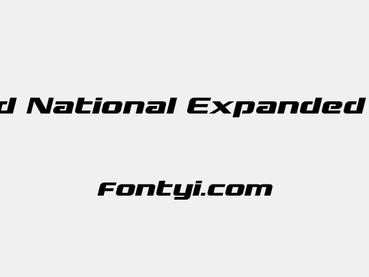 Grand National Expanded Italic