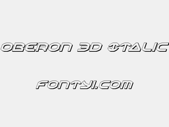 Oberon 3D Italic