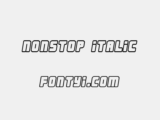 Nonstop italic