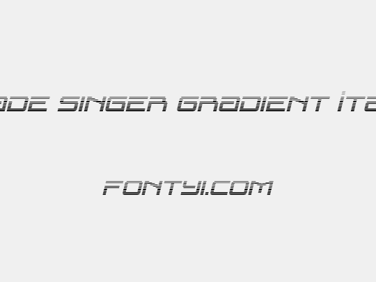 Blade Singer Gradient Italic