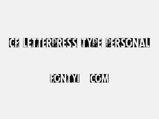 CF Letterpress Type PERSONAL
