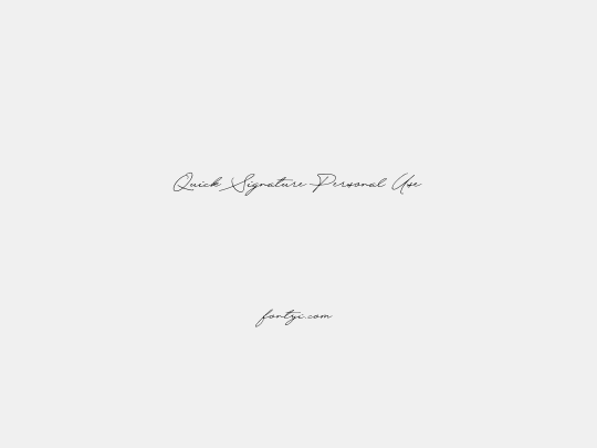 Quick Signature Personal Use