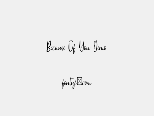 Because Of You Demo