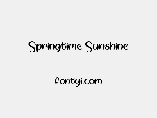 Springtime Sunshine