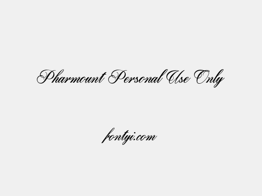 Pharmount Personal Use Only