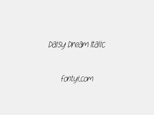Daisy Dream Italic