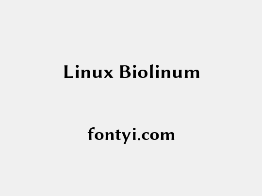 Linux Biolinum