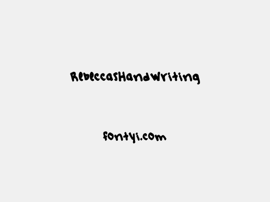 RebeccasHandwriting
