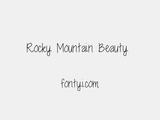 Rocky Mountain Beauty 