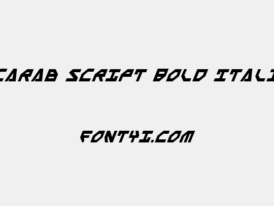 Scarab Script Bold Italic