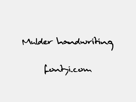 Mulder handwriting