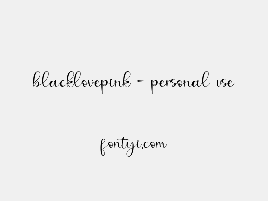 blacklovepink - personal use
