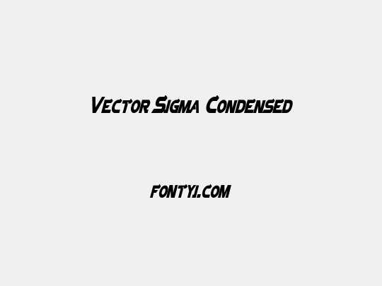 Vector Sigma Condensed