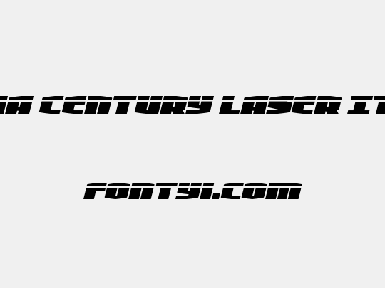 Alpha Century Laser Italic