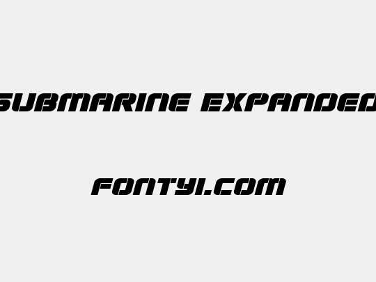 Super Submarine Expanded Italic