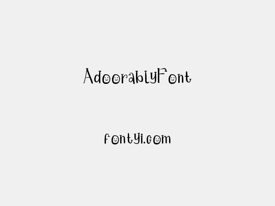 AdoorablyFont