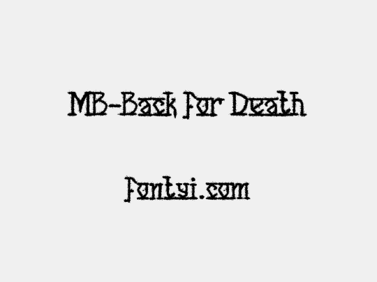 MB-Back for Death