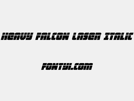 Heavy Falcon Laser Italic