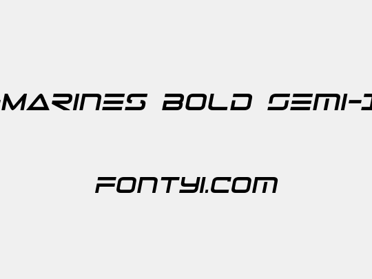 Tele-Marines Bold Semi-Italic