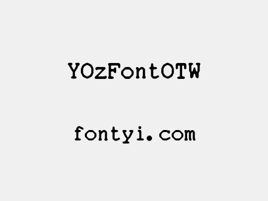 YOzFontOTW