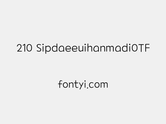 210 SipdaeeuihanmadiOTF