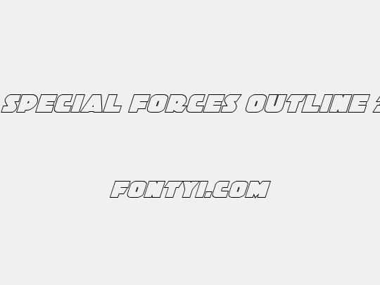 Jedi Special Forces Outline Italic