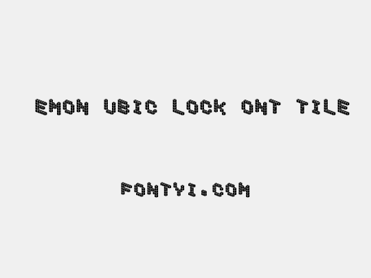 DemonCubicBlockFont Tile