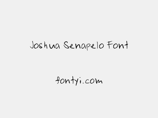 Joshua Senapelo Font