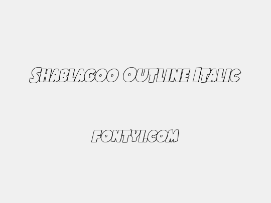 Shablagoo Outline Italic
