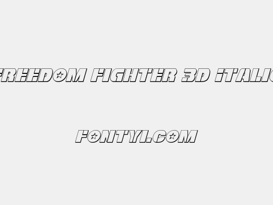 Freedom Fighter 3D Italic