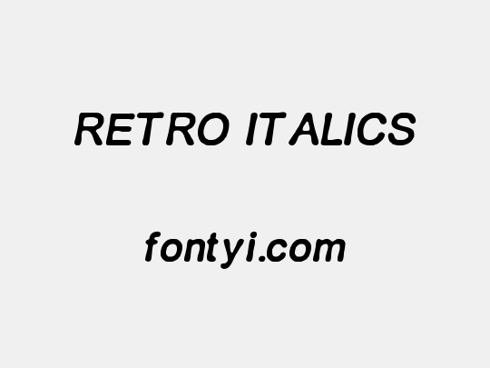 RETRO ITALICS