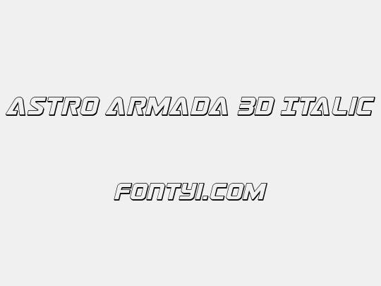 Astro Armada 3D Italic