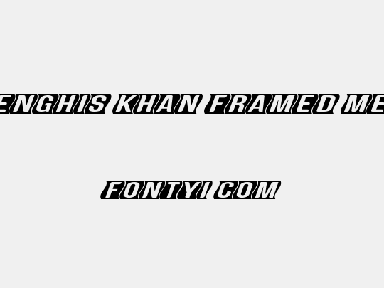 Genghis Khan framed Med