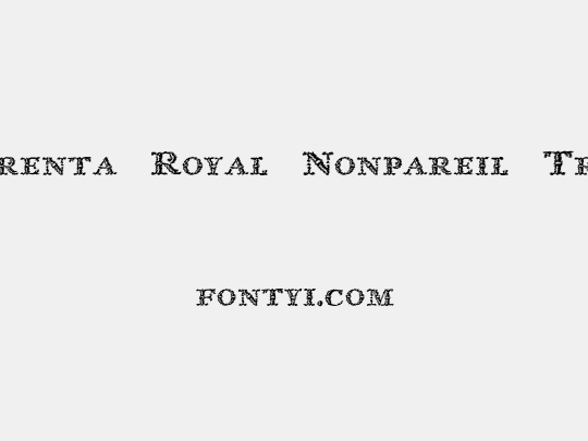 Imprenta Royal Nonpareil Trash