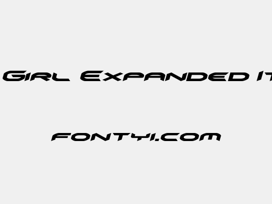 Omni Girl Expanded Italic