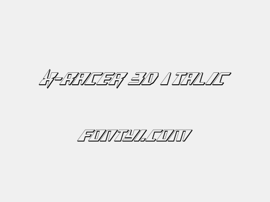 X-Racer 3D Italic