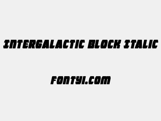 Intergalactic Block Italic