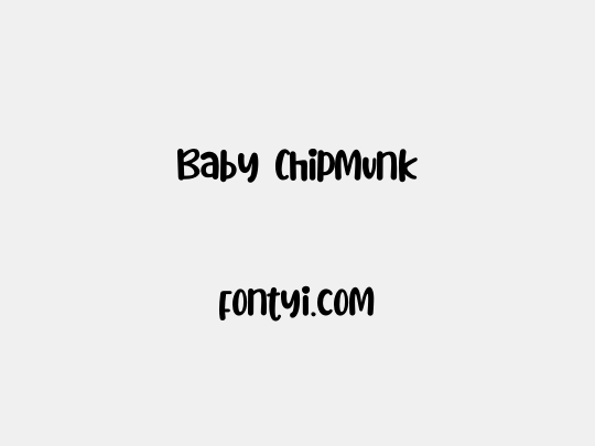 Baby Chipmunk